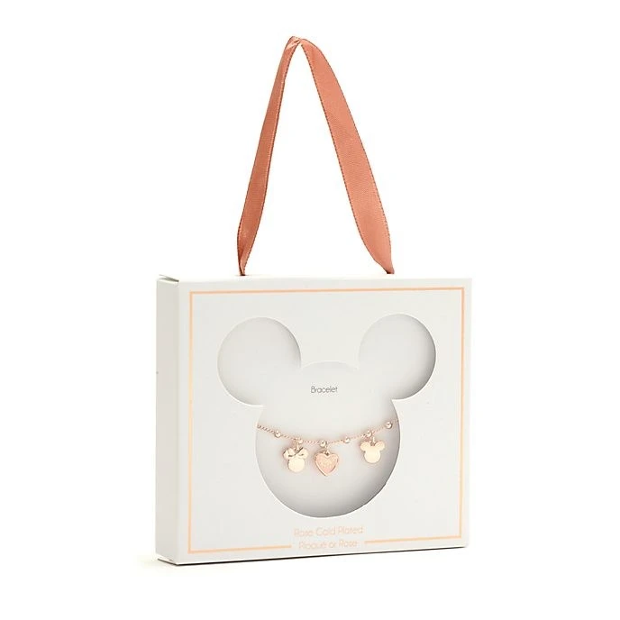 Disney Boutique // Disney Store Bracelet à Breloques Mickey Et Minnie Plaqué En Or Rose 2 Disney Boutique // Disney Store Bracelet à Breloques Mickey Et Minnie Plaqué En Or Rose – Image 2