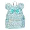 Promo Disney // Loungefly Mini Sac à Dos Minnie à Sequins Aqua Arendelle